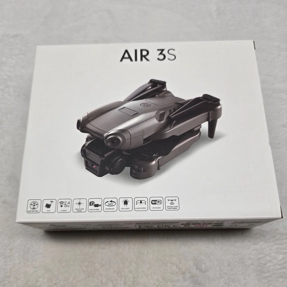 Air 3S Foldable Drone 2.4GHz WiFi FPV Quadcopter Optical Flow Gray New